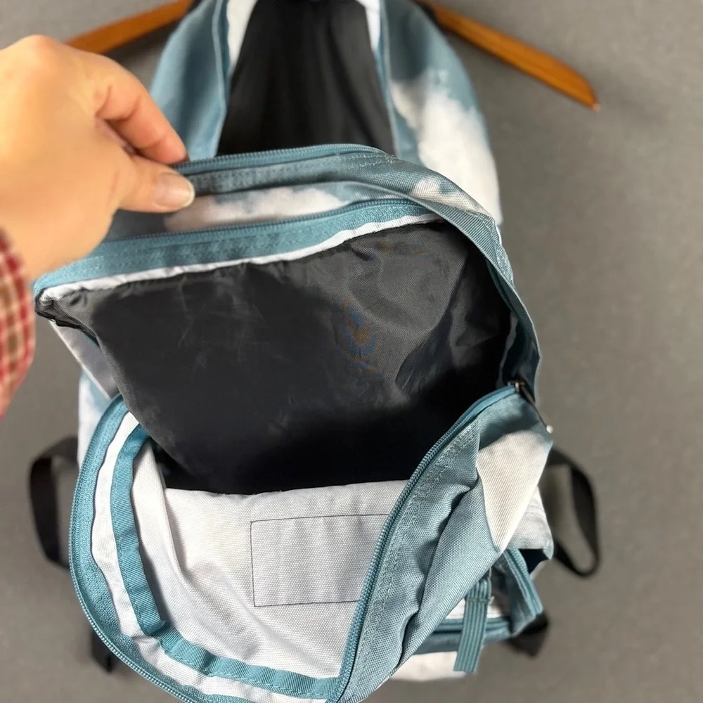 Jansport Trans Backpack Cloud Print Blue White Teal School Travel Bag‎